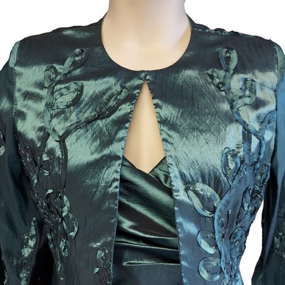 Patra Women's 2-Piece Taffeta and Chiffon Formal Gown w/Bolero Jacket - Picture 5 of 13